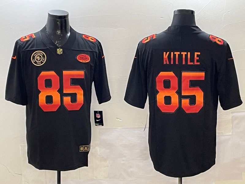 Men San Francisco 49ers #85 Kittle Black Fashion 2025 Nike Limited NFL Jersey style 3->san francisco 49ers->NFL Jersey